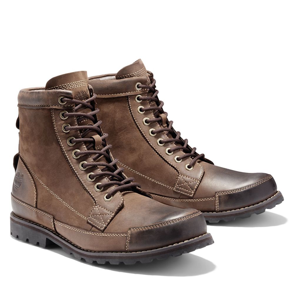 Timberland 6-Inch Μποτακια Ανδρικα Βαθυ Καφε - Earthkeepers® Original - Greece 3107426-GN